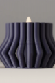 Kıvrımlı Halat Desenli Mumluk Seti (3’lü) – Doğal Tealight Standları