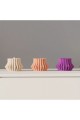 Kıvrımlı Halat Desenli Mumluk Seti (3’lü) – Doğal Tealight Standları